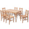 Maison Madeleine -  Seven Piece Dining Set Pinewood